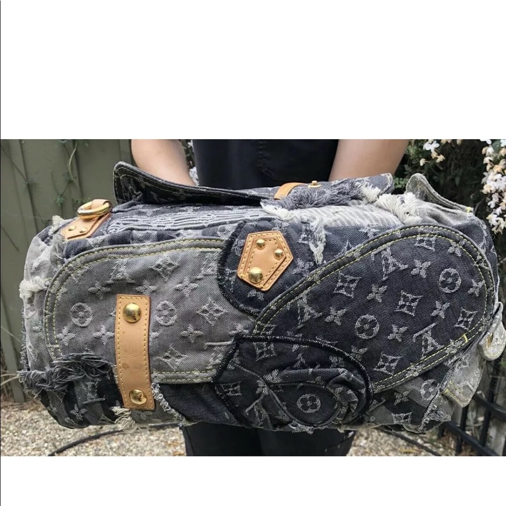 Louis Vuitton Monogram Patchwork Purse Denim RARE - Picture 4 of 8